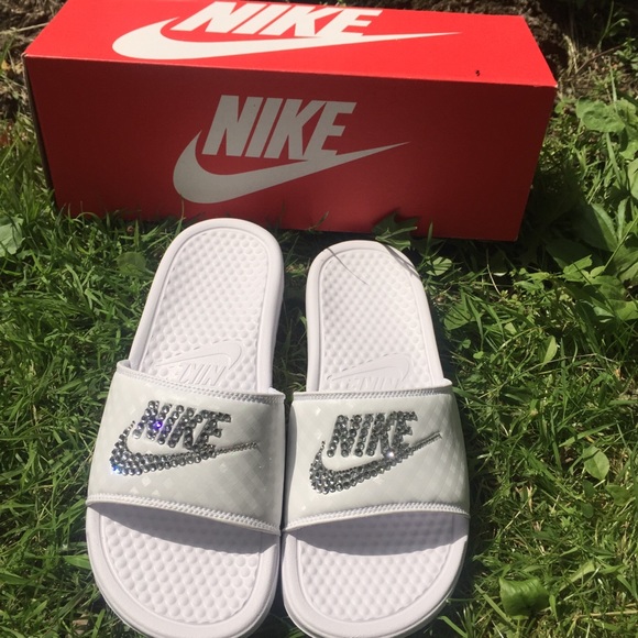 Nike Shoes - Bling Nike slides